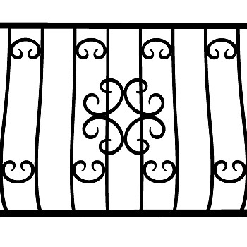 欧式法式铁艺护栏栏杆 (8)