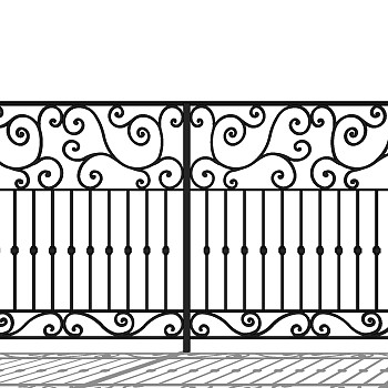 欧式铁艺栏杆护栏扶手 (105)