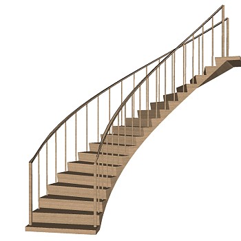 现代木制楼梯 (3)