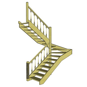 现代木制楼梯 (4)