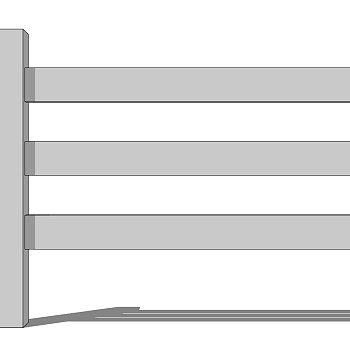 (38)木栅栏围墙护栏院墙围挡篱笆墙sketchup草图模型下载