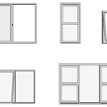 (37)现代建筑阳台窗户sketchup草图模型下载