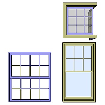 (21)现代建筑阳台窗户sketchup草图模型下载