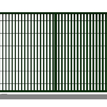 (27)木栅栏护栏大门围墙木围挡围墙sketchup草图模型下载