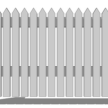 (25)木栅栏护栏大门围墙sketchup草图模型下载