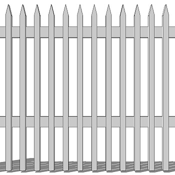 (24)木栅栏护栏大门围墙sketchup草图模型下载