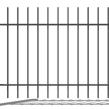 (21)欧式现代铁艺大门围墙护栏栅栏sketchup草图模型下载