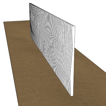(65)木格栅栏杆扶手造型sketchup草图模型下载