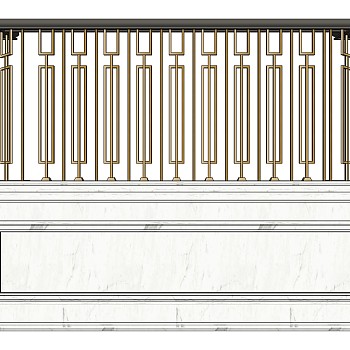 (61)欧式铁艺栏杆扶手护栏扶手sketchup草图模型下载