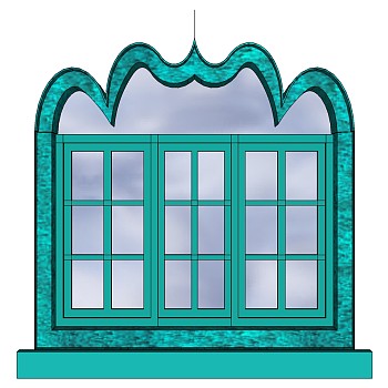 伊斯兰新疆阿拉伯建筑窗户门窗su草图模型下载 (2)