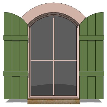 现代建筑阳台窗户su草图模型下载 (27)
