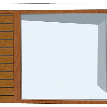 现代建筑阳台窗户su草图模型下载 (10)