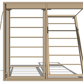 现代建筑阳台窗户su草图模型下载 (8)