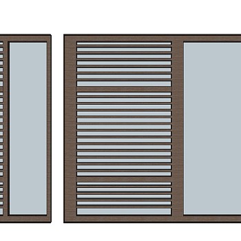 现代建筑阳台窗户su草图模型下载 (5)