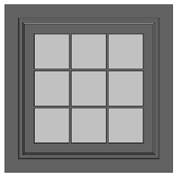 现代建筑阳台窗户su草图模型下载 (3)