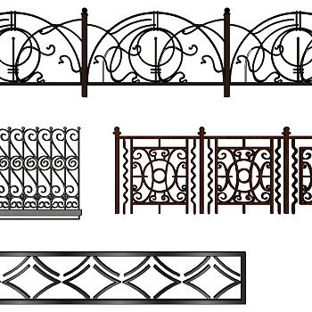 欧式铁艺栏杆护栏扶手 (11)