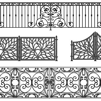 欧式铁艺栏杆护栏扶手 (3)