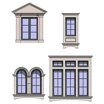 欧式建筑别墅窗窗户 (12)