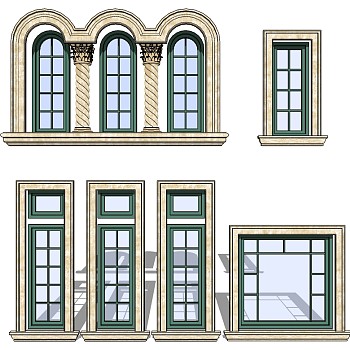 欧式建筑别墅窗窗户 (9)