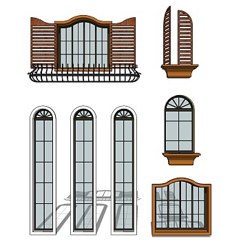 欧式建筑别墅窗窗户 (8)