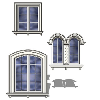 欧式建筑别墅窗窗户 (6)