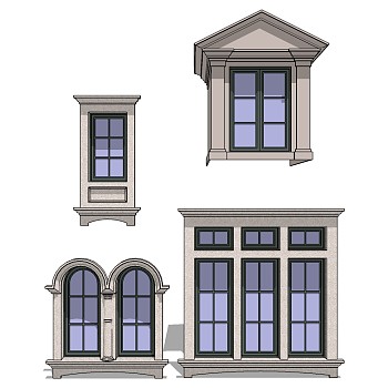 欧式建筑别墅窗窗户 (4)
