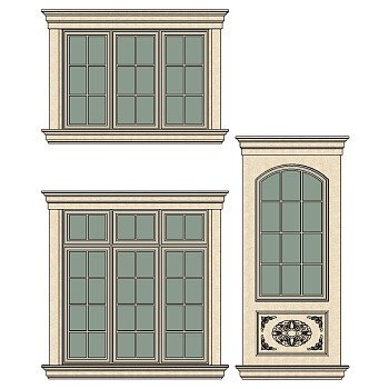 欧式建筑别墅窗窗户 (3)