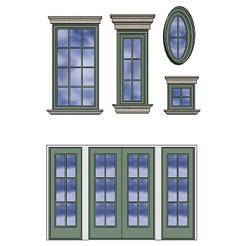 欧式建筑别墅窗窗户 (2)