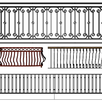 欧式铁艺栏杆护栏扶手 (1)