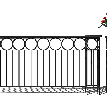 欧式铁艺栏杆护栏扶手 (174)