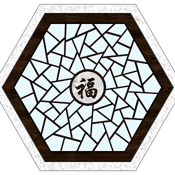 中式景窗花窗花格  (27)