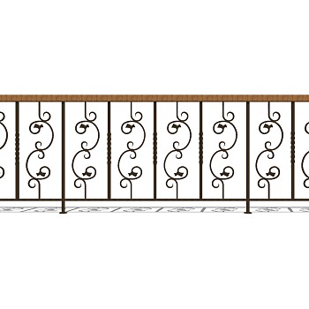 欧式铁艺栏杆护栏扶手 (126)