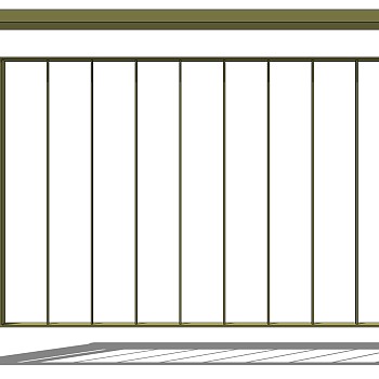 (44)铁艺围挡护栏栅栏栏杆sketchup草图模型下载