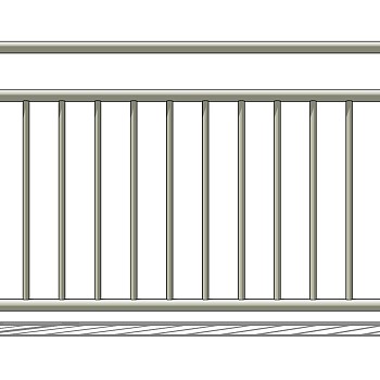 (42)铁艺围挡护栏栅栏栏杆sketchup草图模型下载