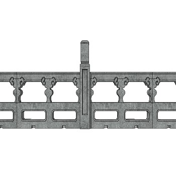中式玉石石材栏杆桥 (17)