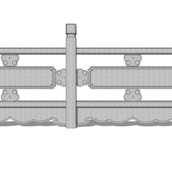中式玉石石材栏杆桥 (14)
