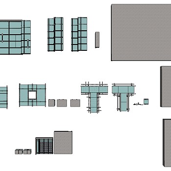 (36)现代顶棚吊顶sketchup草图模型下载