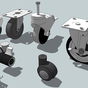 (35)椅子滑轮滚轮sketchup草图模型下载