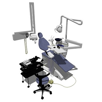 现代医院诊所牙科机器设备医疗设备sketchup草图模型下载