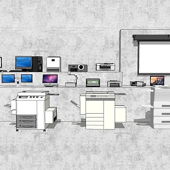 01办公设备办公电器 打印机 电脑 笔记本 碎纸机 投影仪 电话 复印件印刷机投影仪投影幕苹果台式机一体机