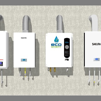 14燃气热水器电热水器sketchup草图模型下载