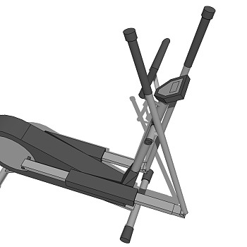 现代建设器材体育器材椭圆机sketchup草图模型下载