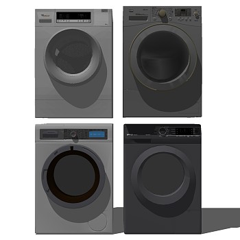 10洗衣机滚筒洗衣机全自动滚筒洗衣机sketchup草图模型下载