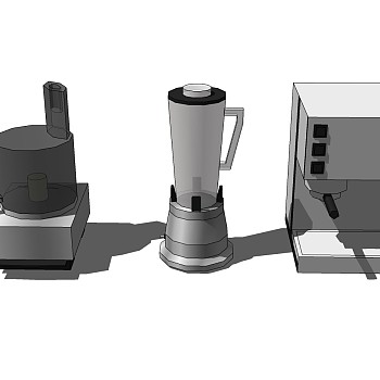 35咖啡机果汁机打蛋器sketchup草图模型下载