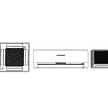 34壁挂空调出风口sketchup草图模型下载