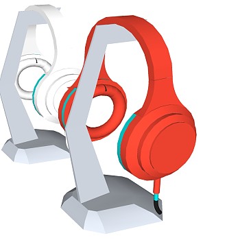 56电子数码产品耳机耳麦sketchup草图模型下载