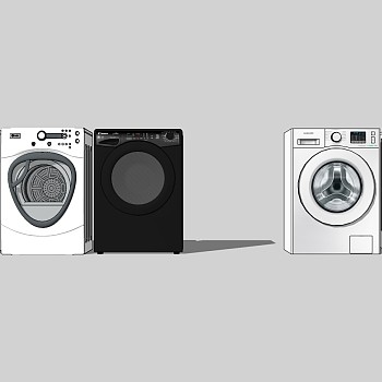 23洗衣机烘干机全自动洗衣机sketchup草图模型下载
