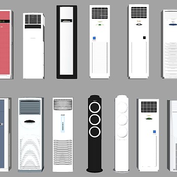 46立式空调现代立式空调sketchup草图模型下载