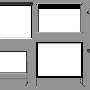22投影仪投影幕布写字白板sketchup草图模型下载