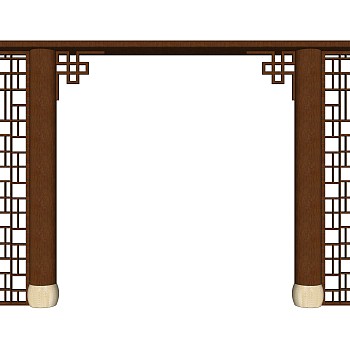 中式花格月亮门 (1)
